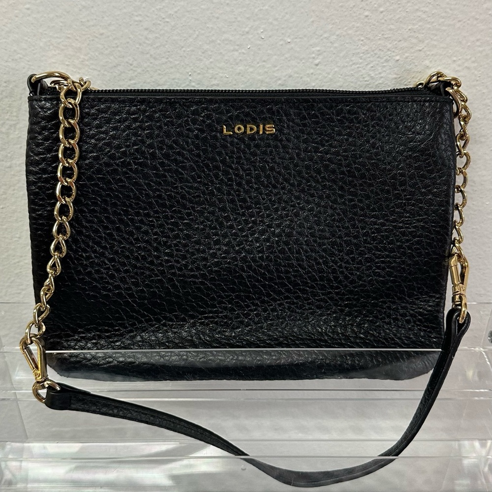 Lodis Black Leather Purse